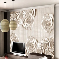 beibehang custom 3d photo wallpaper 3d stereoscopic rose minimalist fashion living room bedroom tv modern europe 3d wallpaper