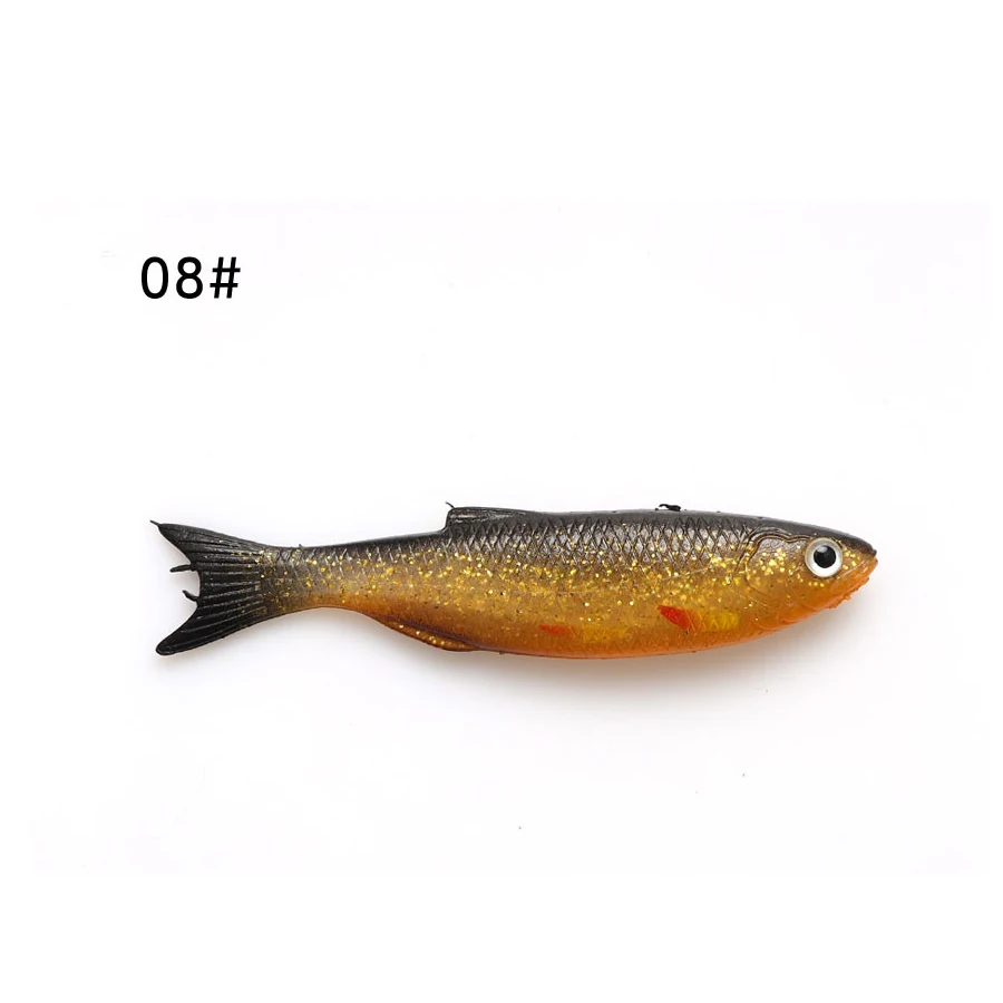08 W.P.E новые мягкие приманки 6 шт./упак. 9 см 7 г/шт. Minnow черви рыболовные приманки приманка джиг силиконовый резиновый корпус Swimbait Шад воблер - Цвет: 08
