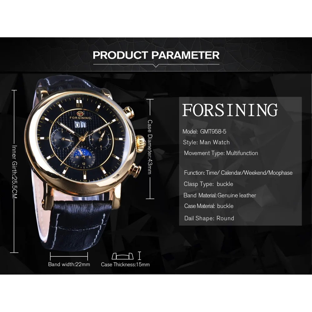 Мужские механические часы с календарем и скрытым циферблатом|luxury brand|luxury qualityluxury