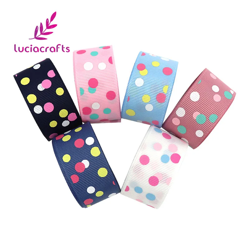Ленты в горошек Lucia crafts 25 мм для упаковки волос аксессуары одежды материалы