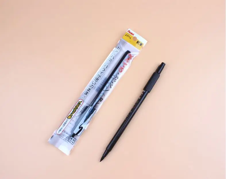 Pentel ручка-кисть для каллиграфии Soft Tip Black Japan XSF15 | Канцтовары офиса и дома