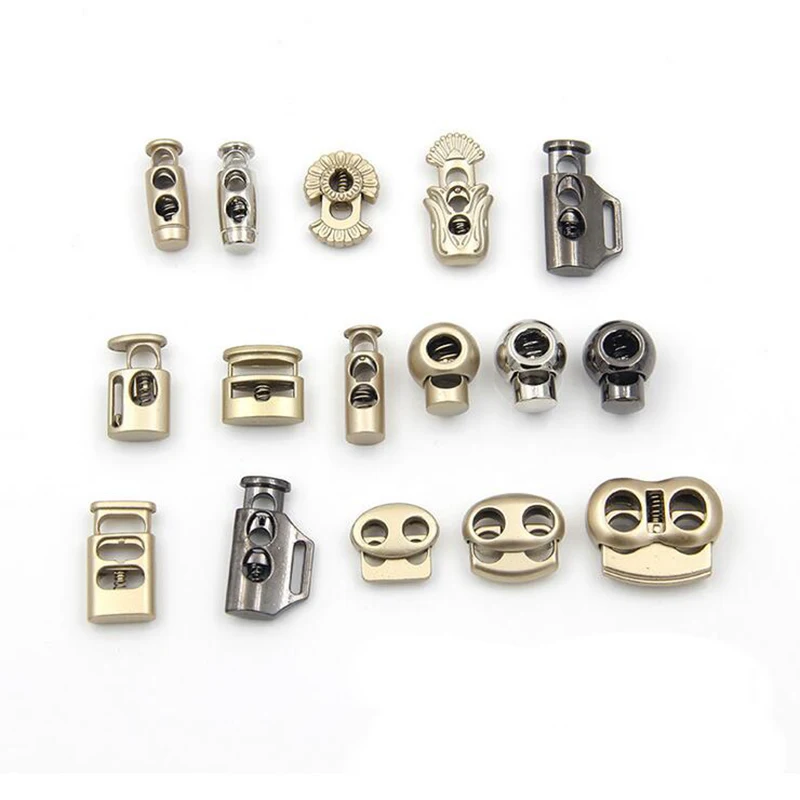 

2 pcs Metal Spring Deduction Hat CORD LOCK Drawstring Buckle Button Clothing Accessories Accessories Only Rope Deduction Button