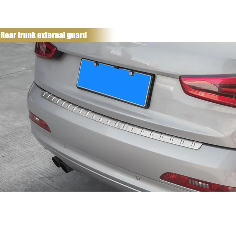 BACKAR 1 шт. автомобильные наклейки на бампер заднего багажника для Audi Q3 2012-2018