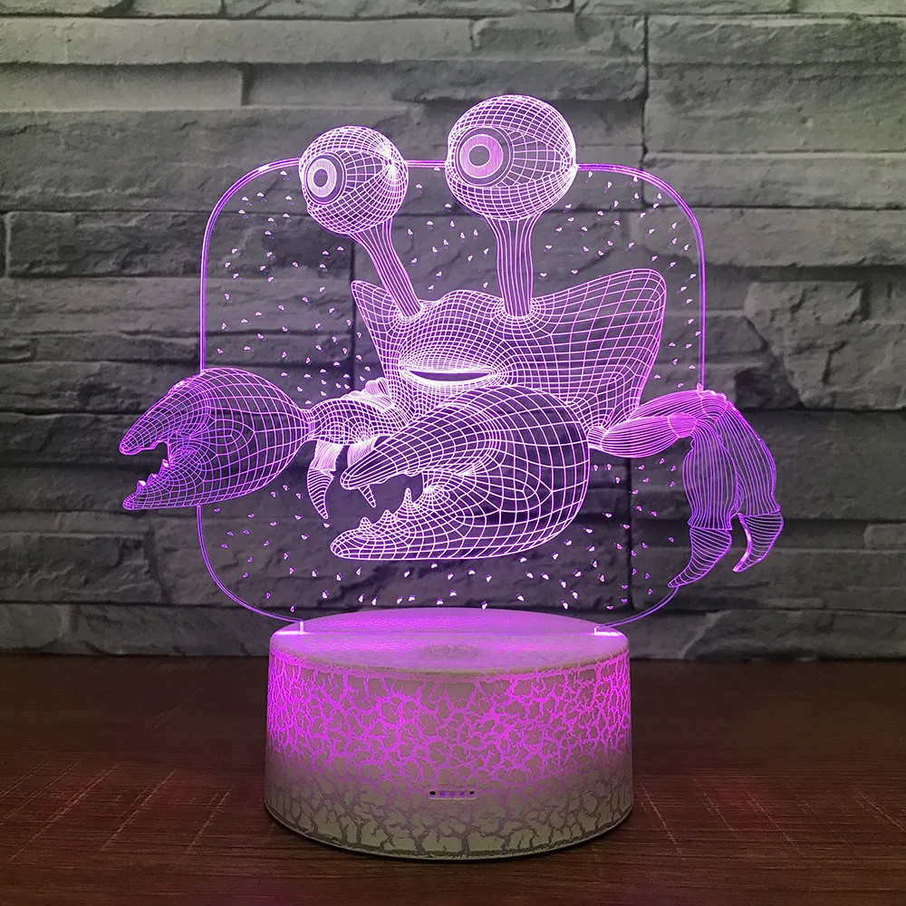 Беспроводные прикроватные настольные 3d лампы с дистанционным управлением