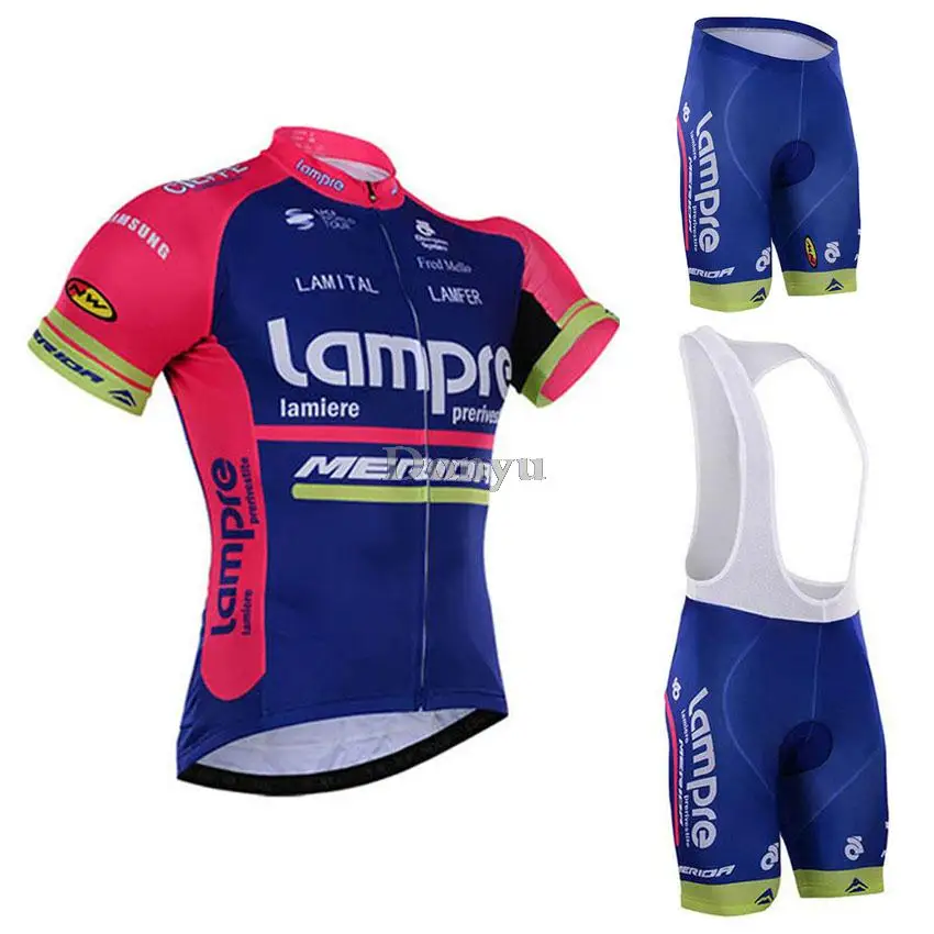2016 Lampre летние дышащие майки для горного велосипеда/быстросохнущие Ropa Ciclismo