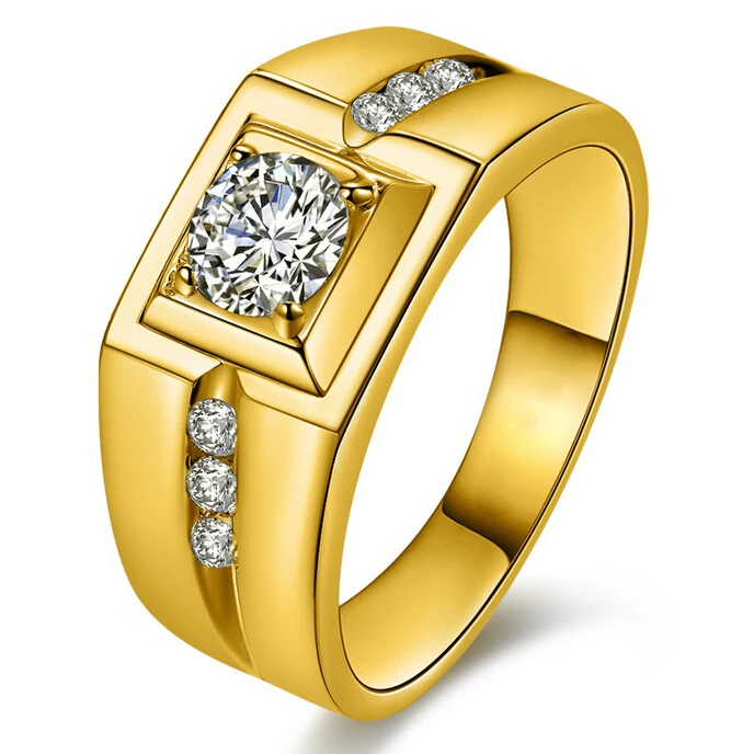 2017 белый камень серебро Цвет кольцо Высокая мода мужские свадебные кубический