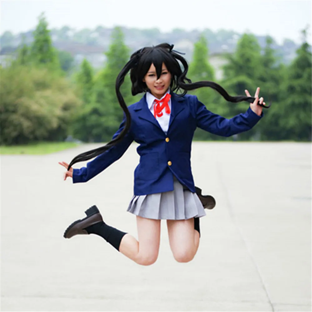 Anime K-ON! Cosplay Hirasawa Yui Girl School Uniforms Halloween party Costumes (Blazer + Shirt Skirt Necktie) | Тематическая одежда