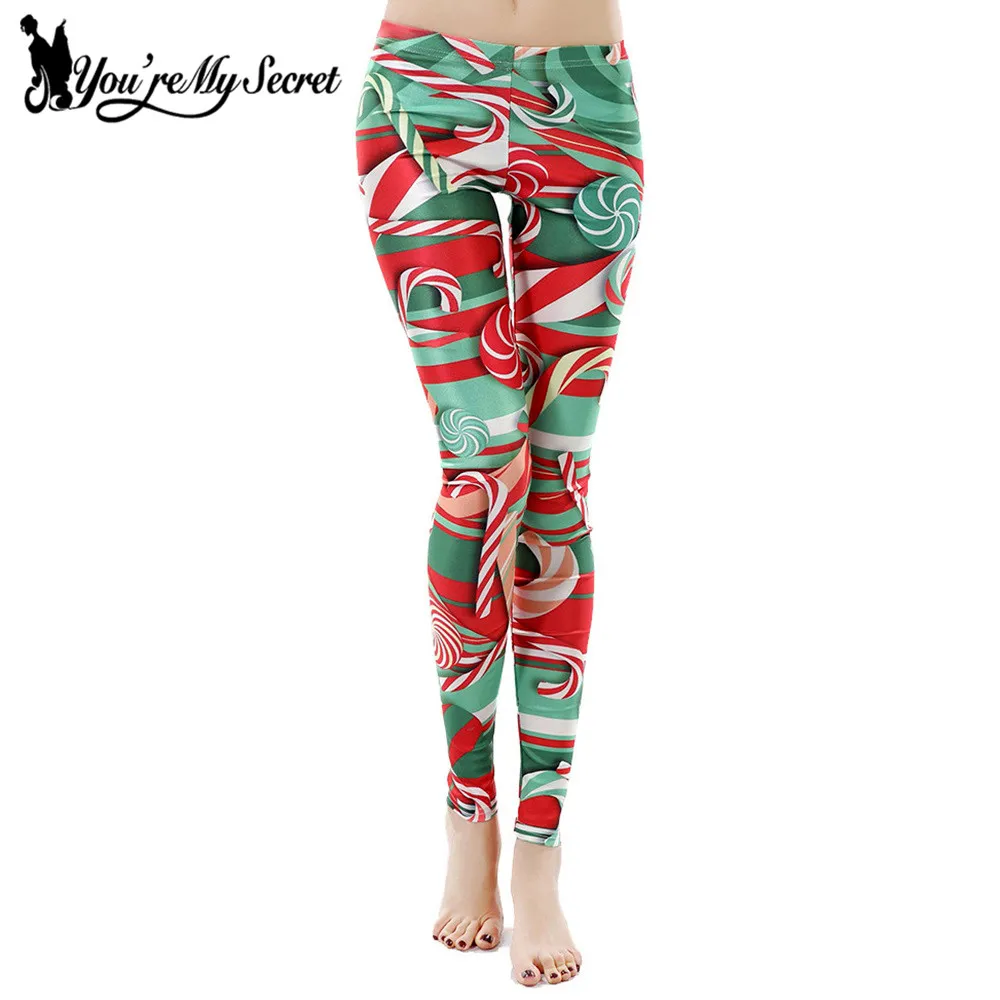 [You're My Secret] Модные женские леггинсы с принтом больших размеров геометрические