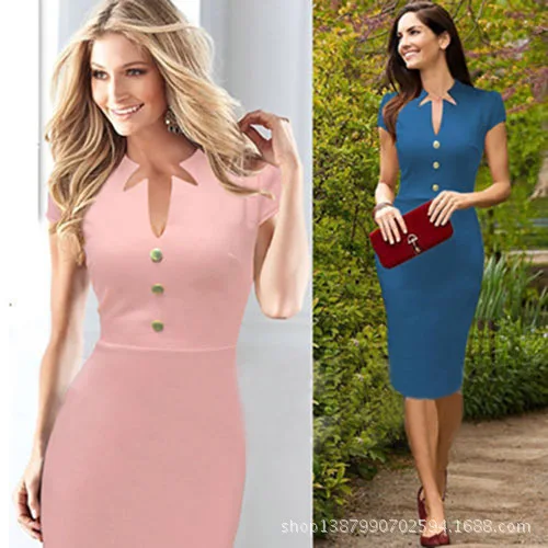 Длинное летнее платье для офиса женское карандаш Vestidos элегантные вечерние