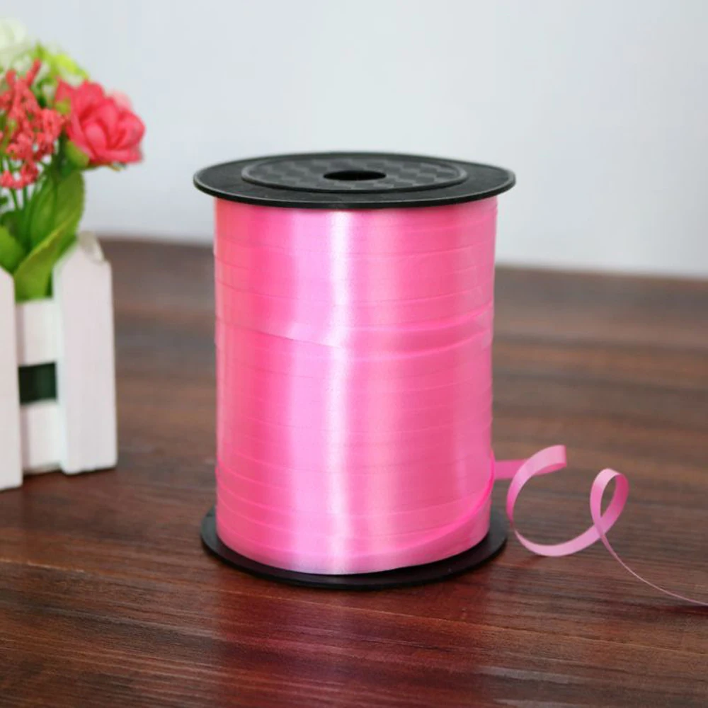 pink 1 шт. 5 мм 250 двор рулон ленты для шариков Лазерная Лента для DIY День рождения Свадебная вечеринка питания - Цвет: pink
