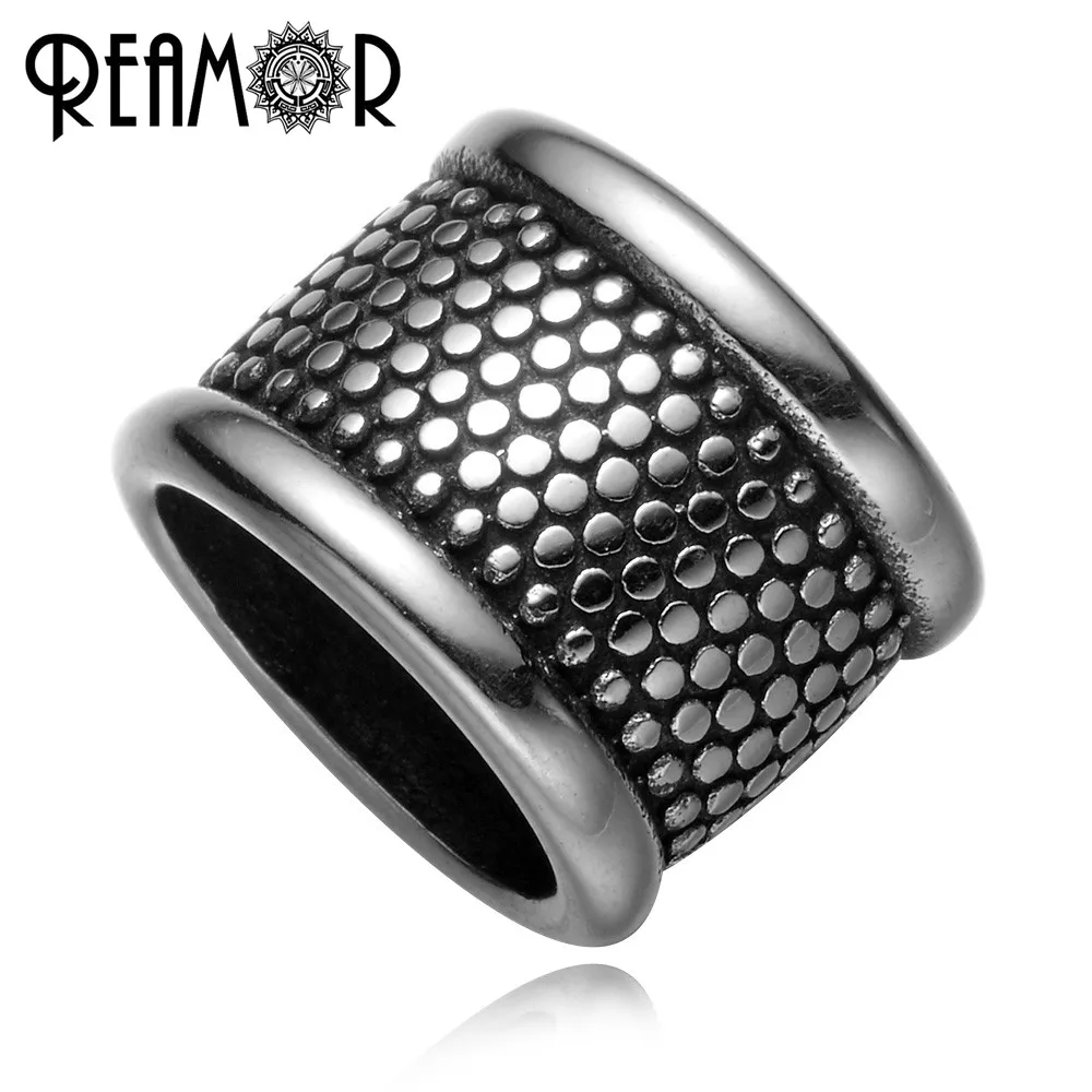 REAMOR 12*6 мм 316l нержавеющая сталь продолговатые европейские пятна фотобусины для