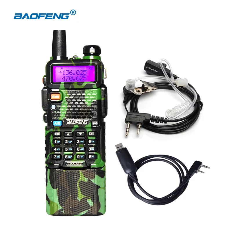 Рация BAOFENG с литий ионным аккумулятором 3800 мА/ч камуфляжная 136 174/400 520 МГц