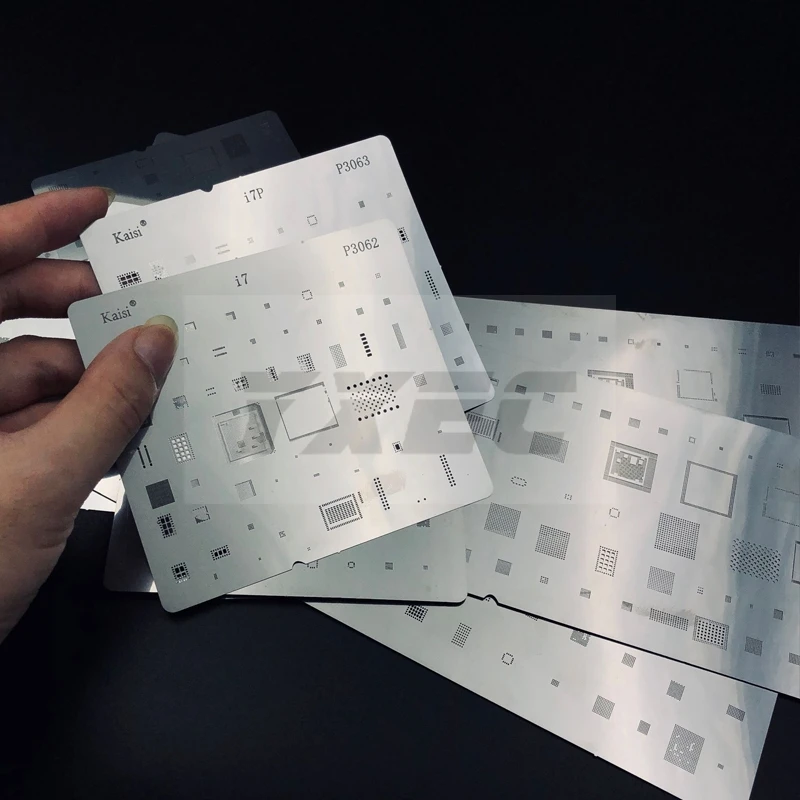 16 шт./лот IC чип BGA комплекты трафаретов набор шаблонов для пайки iphone X 8 7 6s 6 plus SE 5S 5C 5