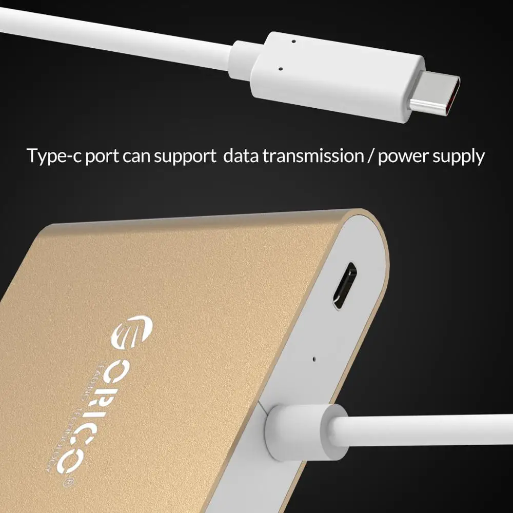 ORICO USB C концентратор тип-c к мульти USB3.0 HDMI/VGA/RJ45/SD TF кардридер разветвитель PD зарядный адаптер док-станция для ноутбука Macbook Pro