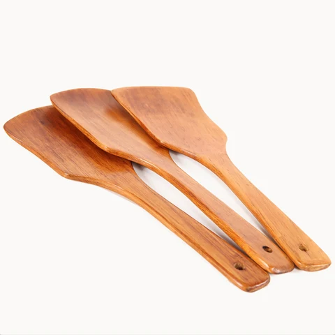 3 шт. деревянная кухонная утварь деревянный шпатель Антипригарная посуда кухонные инструменты прочные деревянные кухонные принадлежности аксессуары