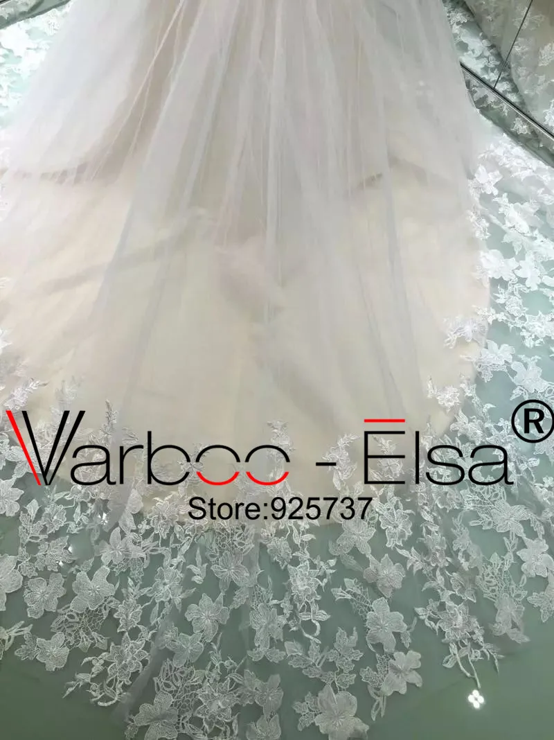 Кружевное свадебное платье русалка с аппликацией и цветами|robe mariage|vestido de noiva debridal