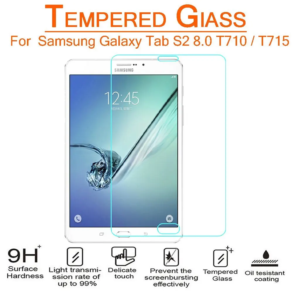 Премиум Закаленное стекло Защитная пленка для экрана Samsung GALAXY Tab S2 T710 T715 8 дюймов