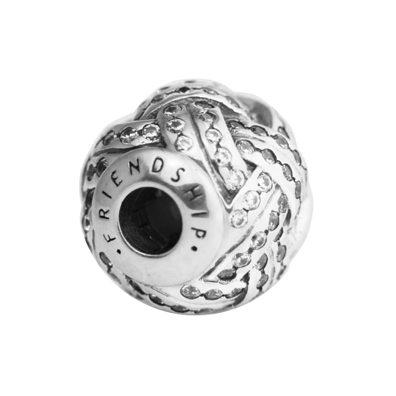 Подходит для Pandora амулеты эссенция Браслеты Дружба бусины 100% 925 пробы серебряные