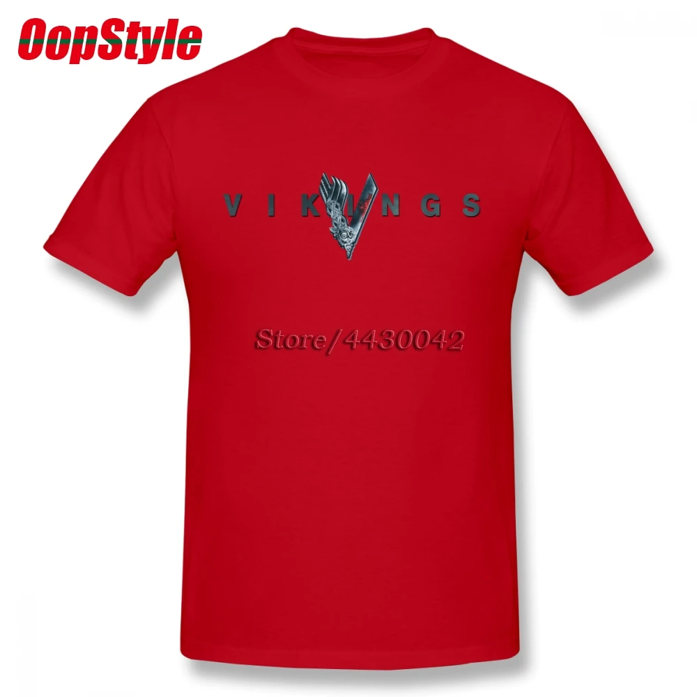 Мужская хлопковая футболка Vikings TV большие размеры 4XL 5XL 6XL Camiseta|Мужские футболки| |