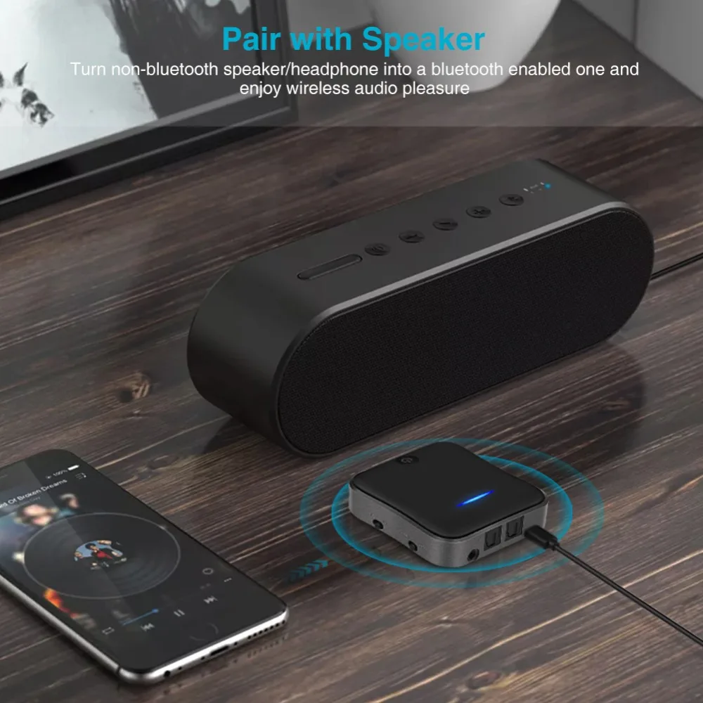 CRDC 2 в 1 Bluetooth 5,0 аудио приемник передатчик SPDIF/3,5 мм Jack/RCA Hifi стерео беспроводной адаптер рецептор для ТВ/ПК/автомобиля