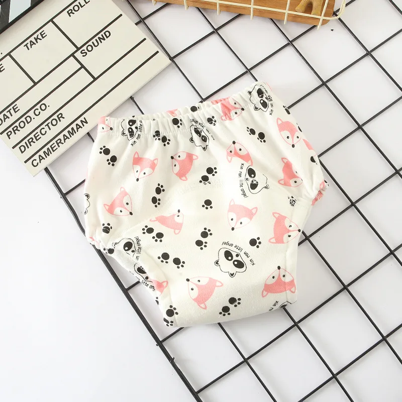 Panda Хлопковые трусики для малышей с героями мультфильмов, трусы для новорожденных, тренировочные штаны, нижнее белье для маленьких девочек, трусы для мальчика - Цвет: Panda
