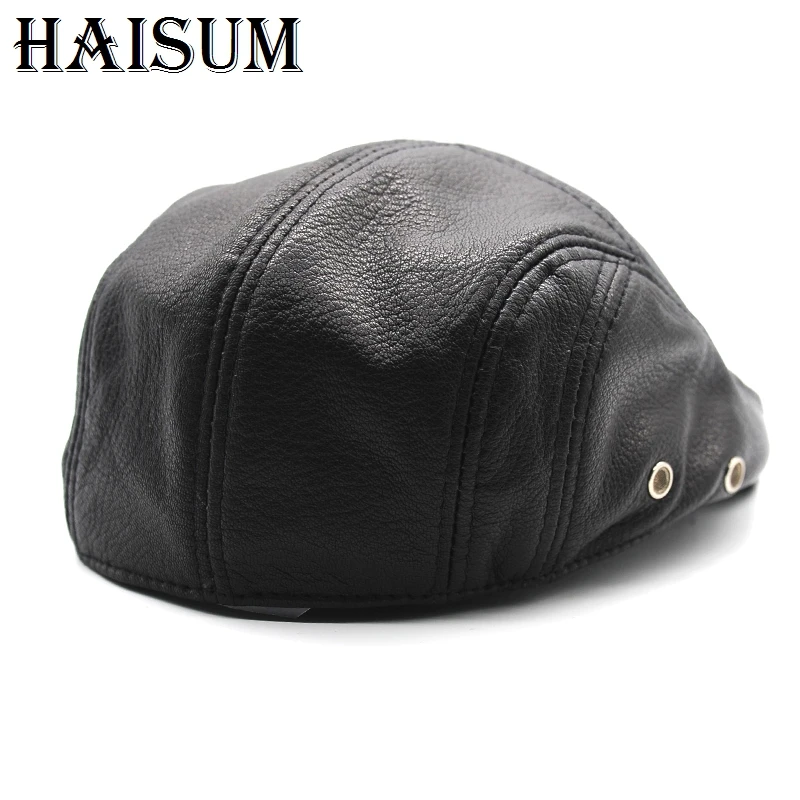 Распродажа 2018 новая брендовая модная кепка из натуральной кожи для мужчин