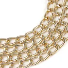 Металлическая плоская цепь из алюминия, плоская цепь для изготовления ювелирных изделий сделай сам, плетеная цепь для панцирного плетения, подходит для браслетов, 2,3x9,2x14,5 м