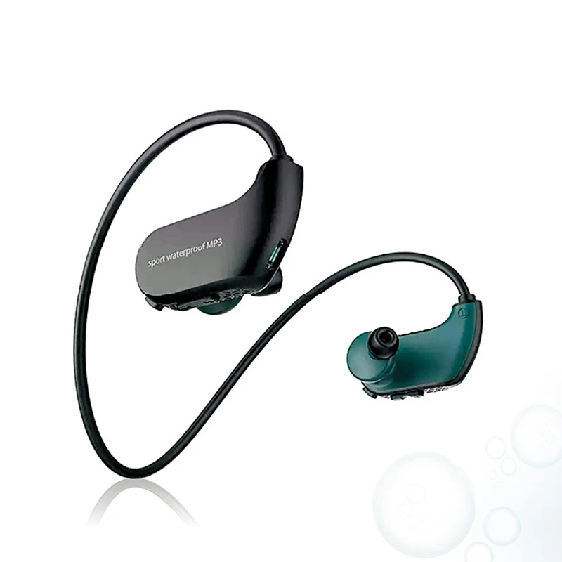 Модные уличные IPX8 водонепроницаемые плавательные MP3-плеер спортивные наушники HiFi музыка 4G/8G память Дайвинг бег пылезащитные наушники