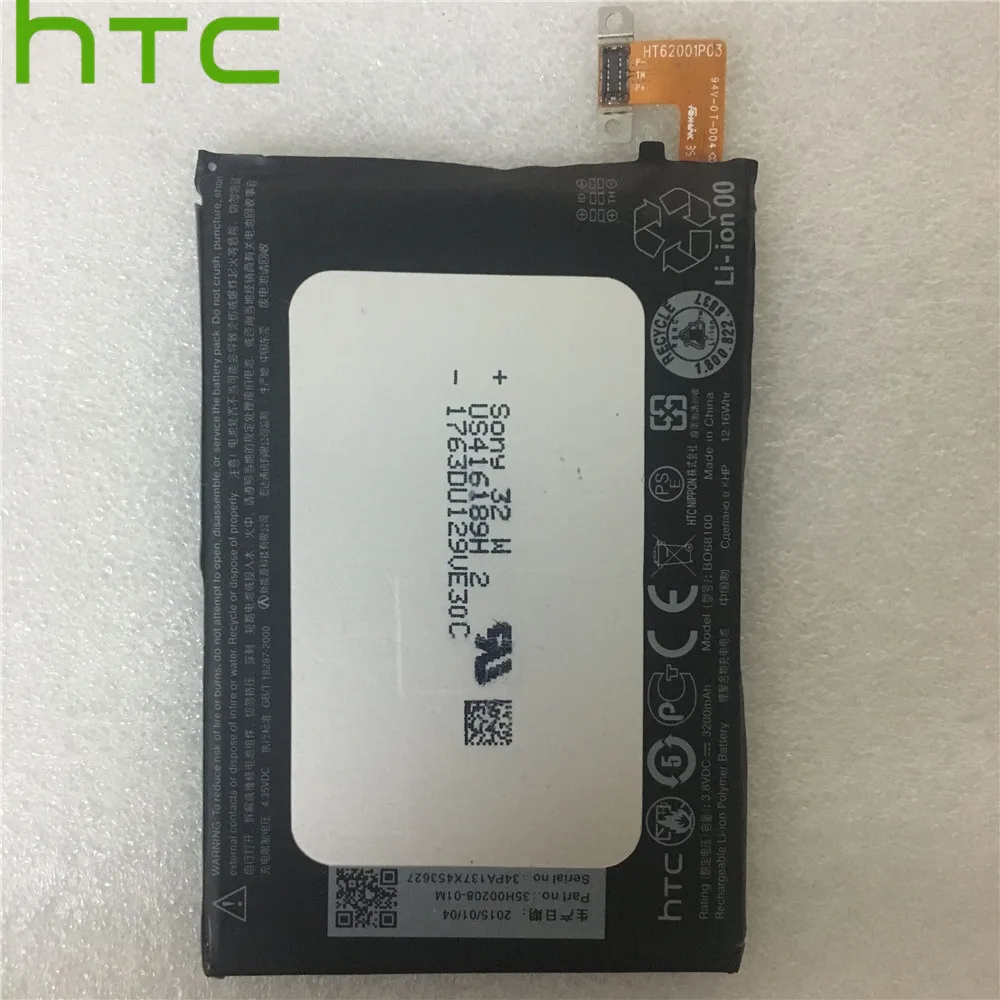 HTC оригинал высокое качество 3200 мАч BO68100 батарея для Butterfly S 9088 9060 901E 919D смартфон +