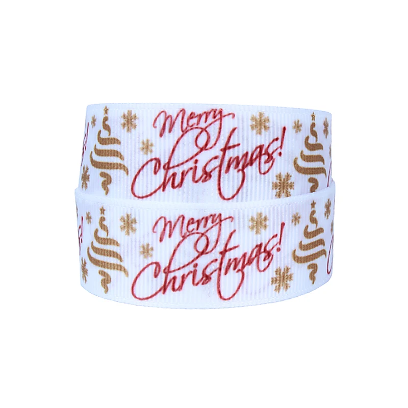 

FLRA Ribbon Heat transfer printed Christmas decorative grosgrain ribbon, 50 yards/lot