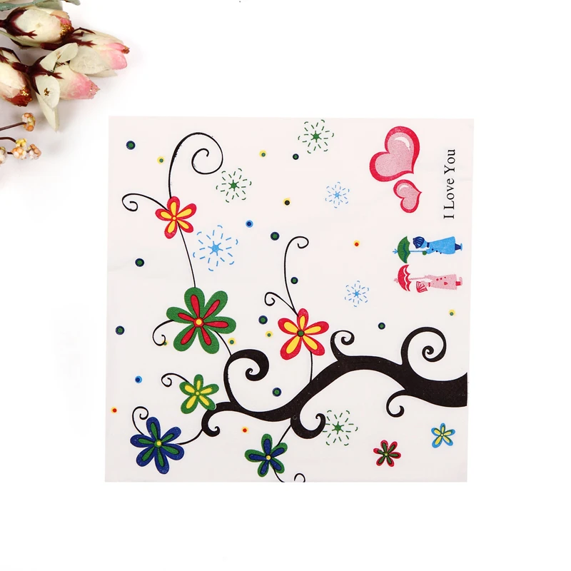 20 оптовая продажа винтажные салфетки для стола с рисунком драгоценных листьев