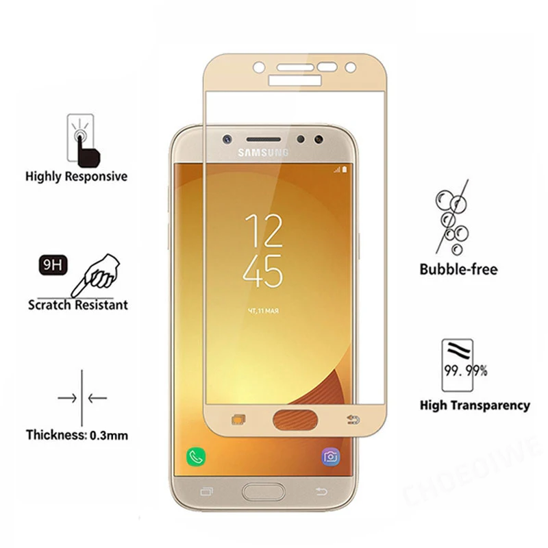 Для Samsung J7 2017 закаленное стекло для samsung galaxy j5 2016 Pro Защитная пленка экрана полное