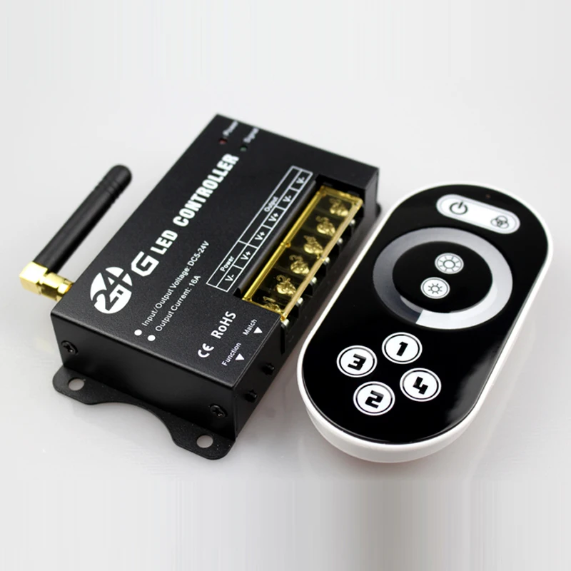 2,4G RF Led Диммер сенсорный выключатель управление 4 группы DC 5 в 12 В 24 В светодиодный диммер для светодиодной ленты светильник RF сенсорный диммер 12 в 24 В