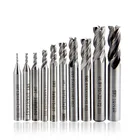 Фрезы 1,5-12 мм HSS-AL 4 канавки наборы фрез с ЧПУ с прямым хвостовиком режущий инструмент