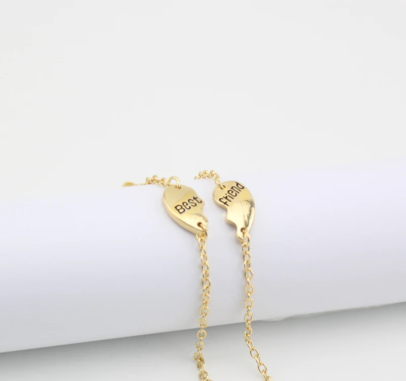 (Не минимум) 2014 новый браслет с подвеской в виде разбитого сердца из 2 частей