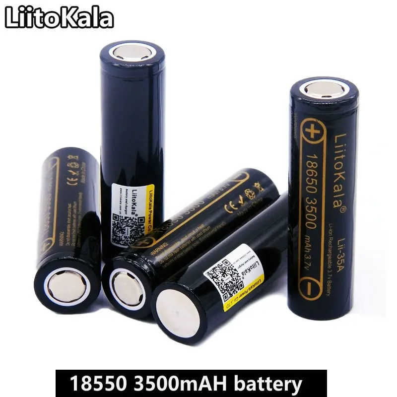 10 шт. 100% оригинальные аккумуляторные батареи LiitoKala NCR18650GA 10A 3 7 В 3500 мАч для