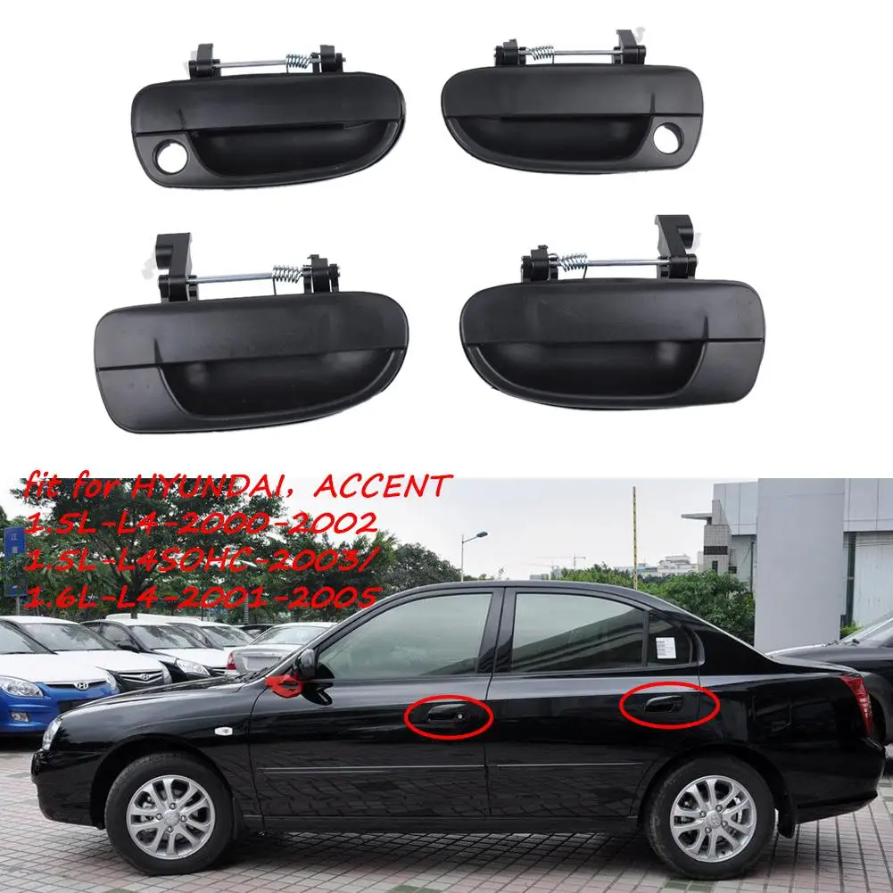 4 шт. наружная дверная ручка Передняя Задняя Левая Правая для Hyundai Accent наружные