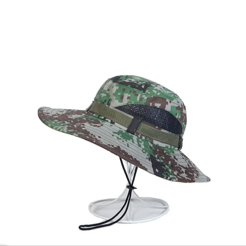6 цветов военный камуфляж ведро Шапки джунгли Рыбацкая шляпа с широкими полями