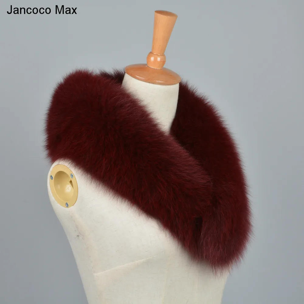 Jancoco Max* натуральный Лисий мех большой воротник шарф женский модный стиль магнит шали осень зима воротники S7205