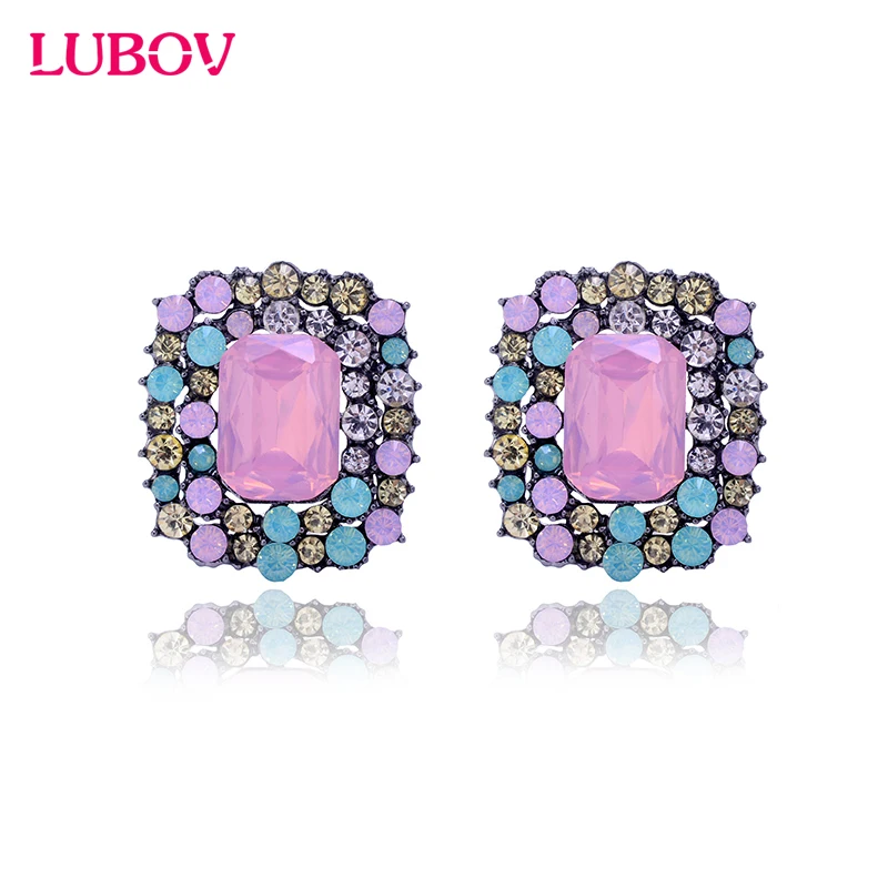 Новинка 2018 серьги гвоздики Стразы с кристаллами для женщин ювелирные изделия