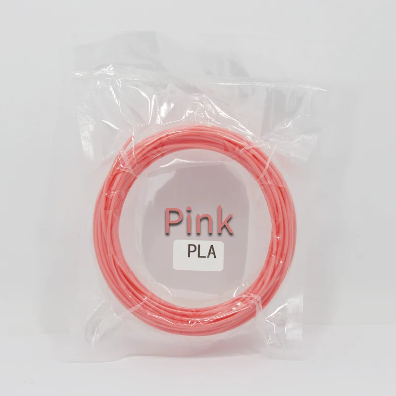 Pink 10 м PLA 1,75 мм нити печатные материалы пластик для 3d принтера экструдер ручка аксессуары красочные для 3d принтера - Цвет: Pink