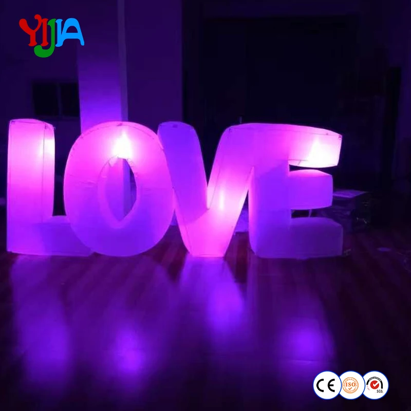 3m Inflatable Letter LOVE LED Lighting Backdrops Nice Look High Quality Love Words For Wedding Party Decorations | Дом и сад