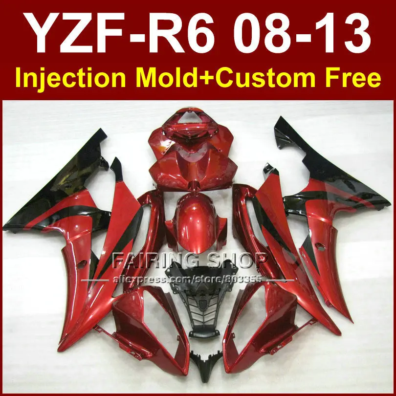 Новая форма для литья под давлением мотоцикла красный комплект обтекателей YAMAHA