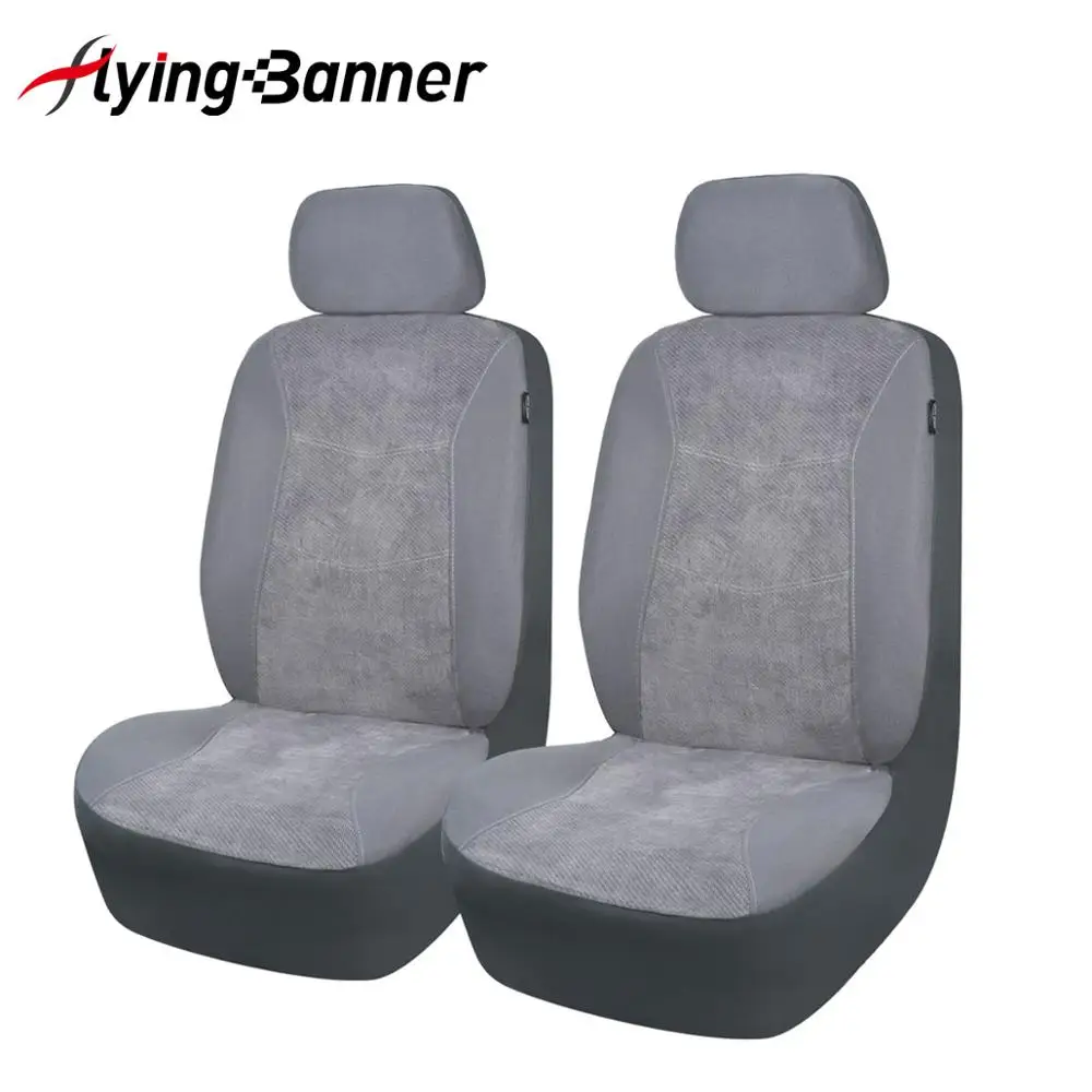 Gray FlyingBanner 2 Чехол на переднее сиденье автомобиля Универсальный подходит для большинства автомобильных аксессуаров для украшения интерьера автомобиля протектор сиденья - Название цвета: Gray