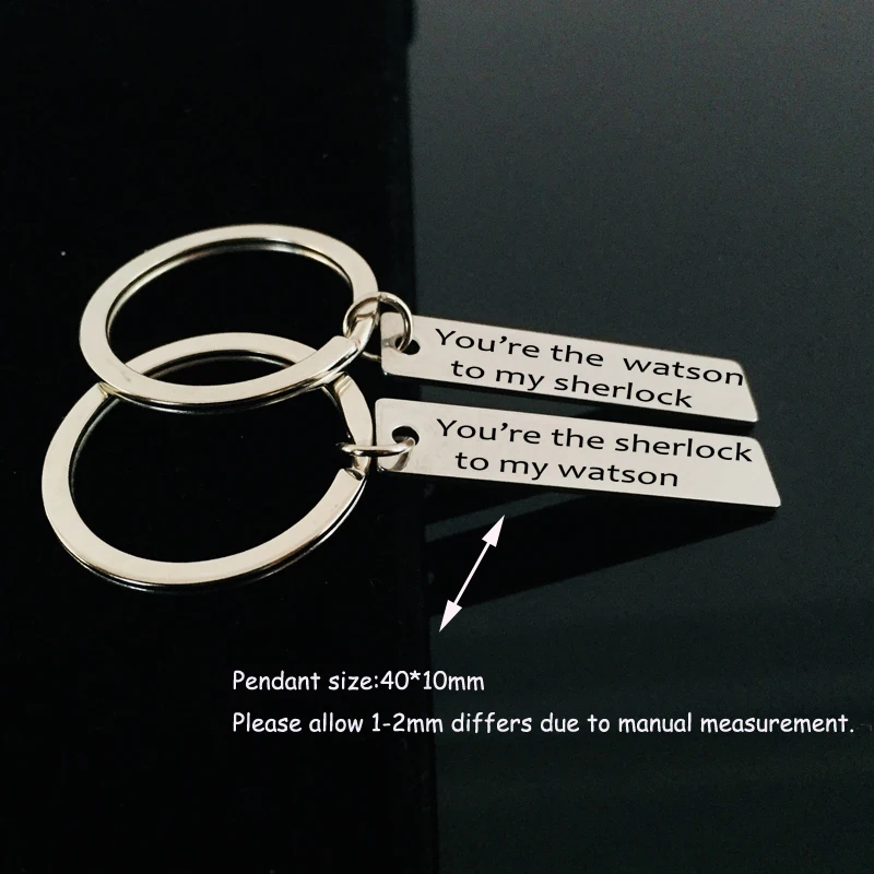 Брелок Sherlock Watson не выцветает для мужчин и женщин аксессуары автомобильных ключей