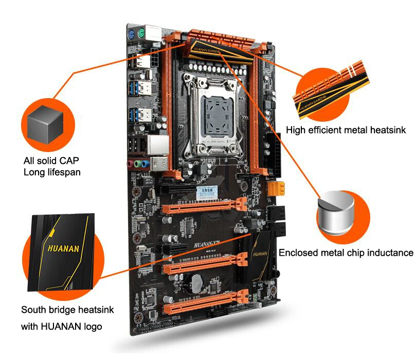 Новое поступление huanan X79 deluxe игровой материнской платы Процессор Оперативная