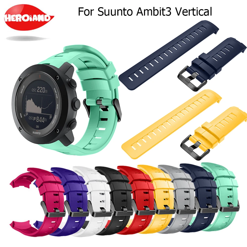 Спортивный силиконовый ремешок для часов Suunto Ambit3 вертикальный сменный Браслет