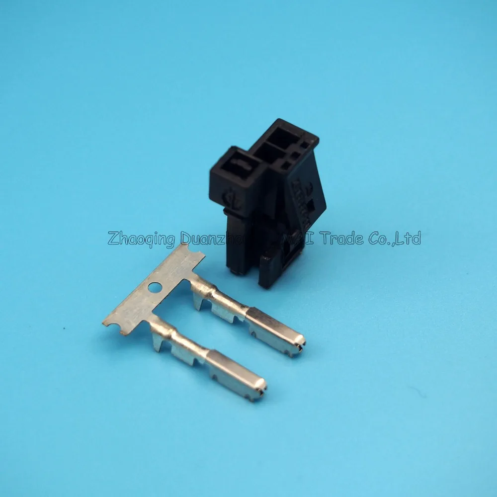 2 контактный тройной разъем черная Автомобильная звуковая штепсельная вилка