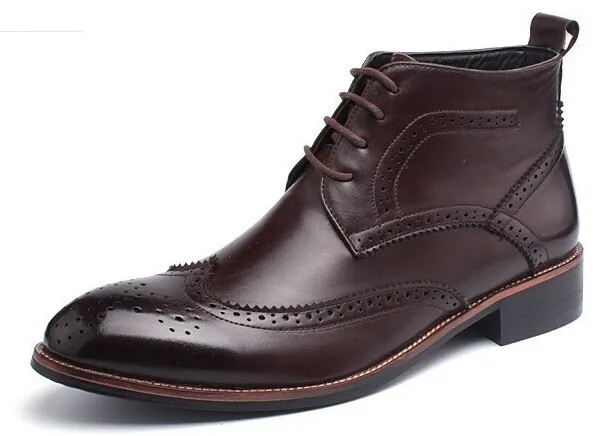 Ботинки мартинсы мужские кожаные деловые полусапожки на шнуровке броги для