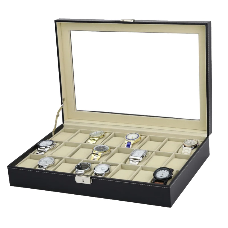 Коробка для часов ручной работы с 24 ячейками коробка чехол | Наручные часы